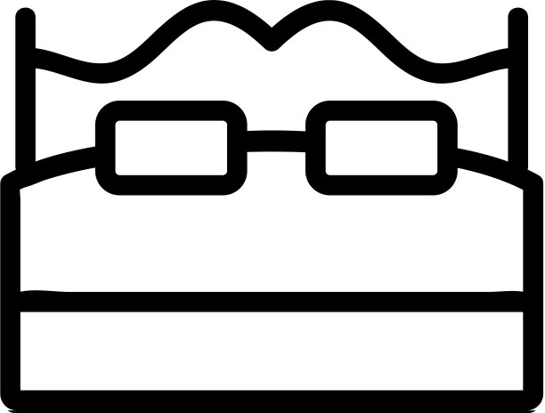 床图标孤立轮廓符号图片下载