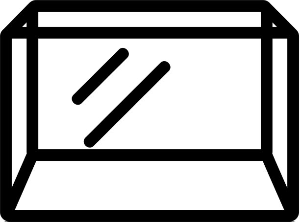 鱼缸图标孤立轮廓符号图片下载