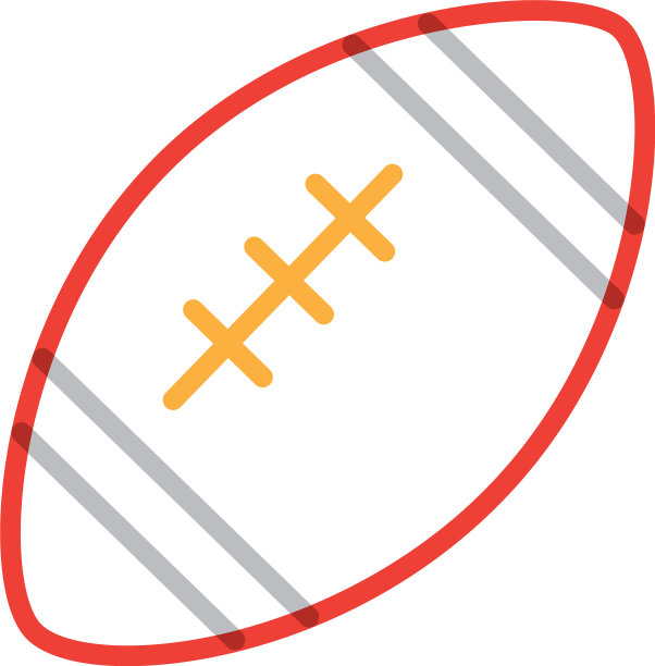 美式足球的多重线条风格图标图片下载