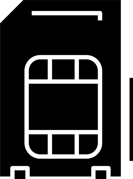 Sim卡黑色图标概念图片下载