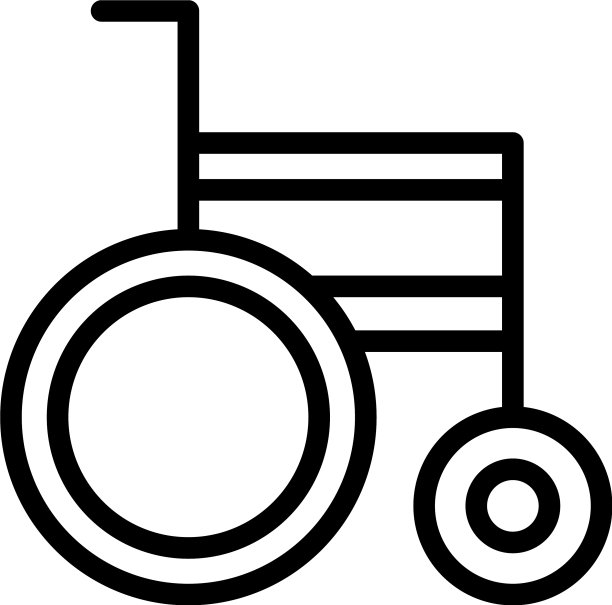轮椅医疗线性图标图片下载