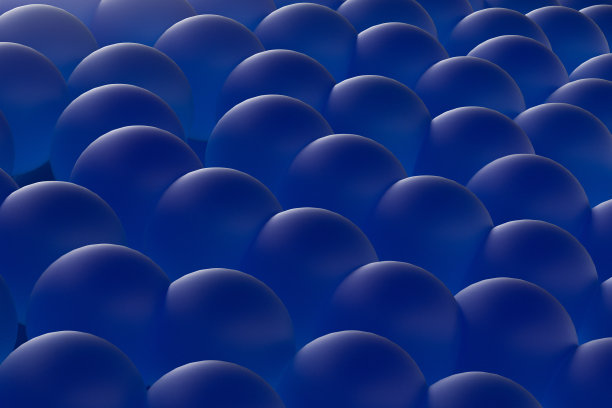 很多球形粒子聚集在一起，3d渲染。图片下载