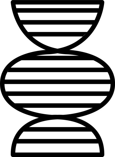 DNA分子线条样式图标图片下载