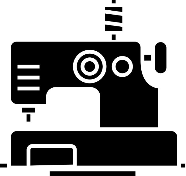 缝纫机黑色图标概念图片下载