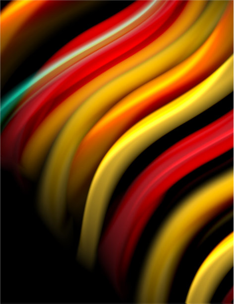 丝绸光滑的线条上的黑色液体液体的颜色图片下载