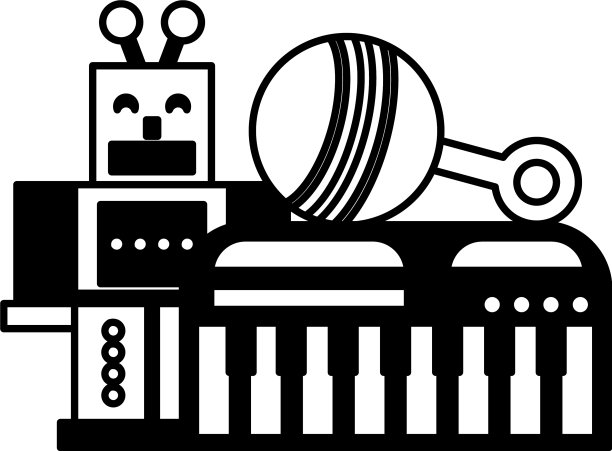 儿童玩具木制和塑料玩具图片下载