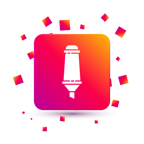 白色标记笔图标孤立在白色背景图片下载