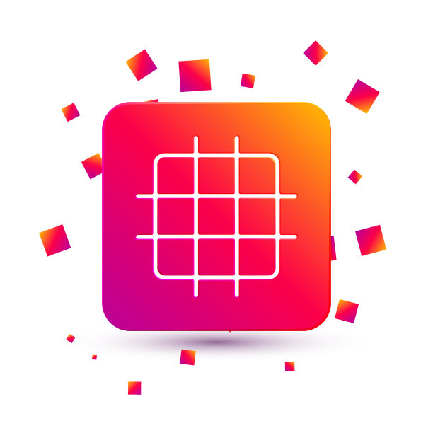 白色网格图形纸图标孤立在白色上图片下载