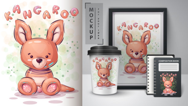 泰迪袋鼠海报和商品图片下载