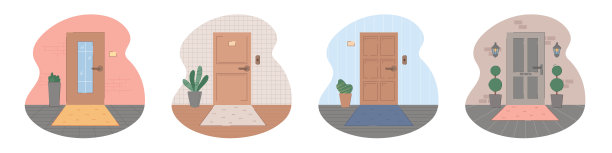 入口门插图设置。图片下载