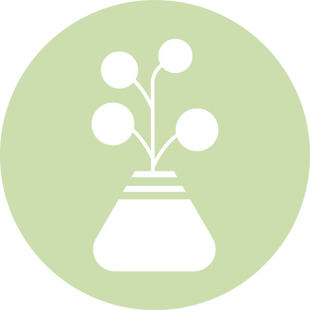 室内植物盆栽块和平面风格的图标图片下载