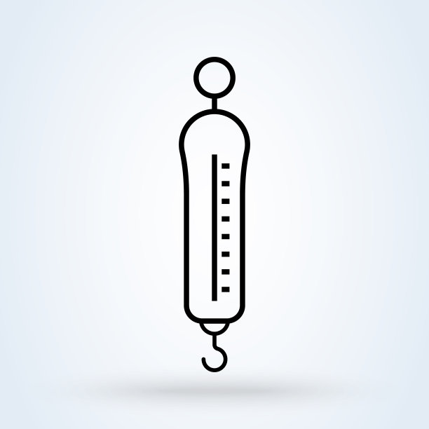 手秤弹簧机械线。vector简单的现代图标设计插图。图片下载
