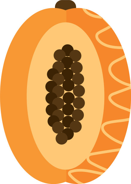 新鲜美味的木瓜在白色的背景图片下载