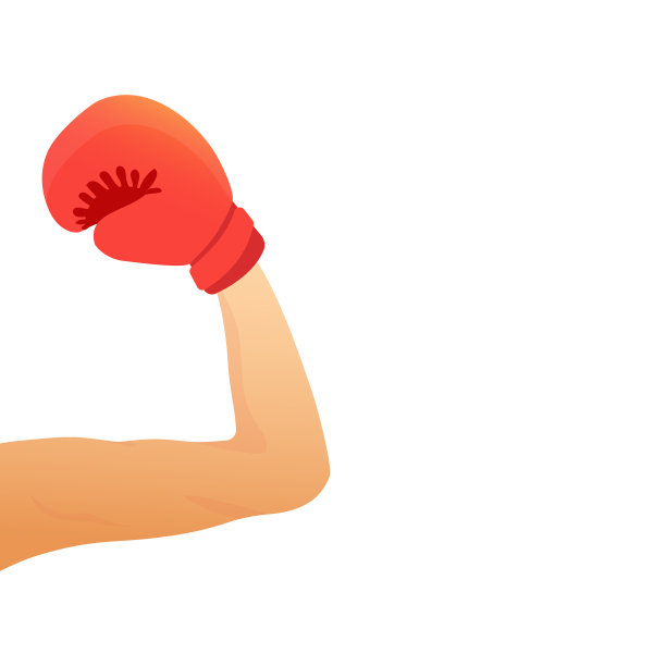 戴拳击手套的女人象征着女孩的力量图片下载