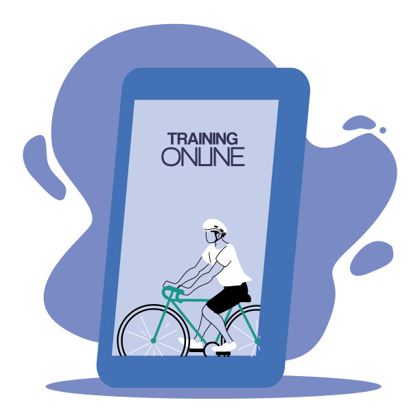 在手机应用里做运动的男人图片下载