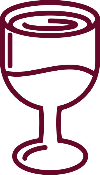 酒杯图标线条风格设计图片下载