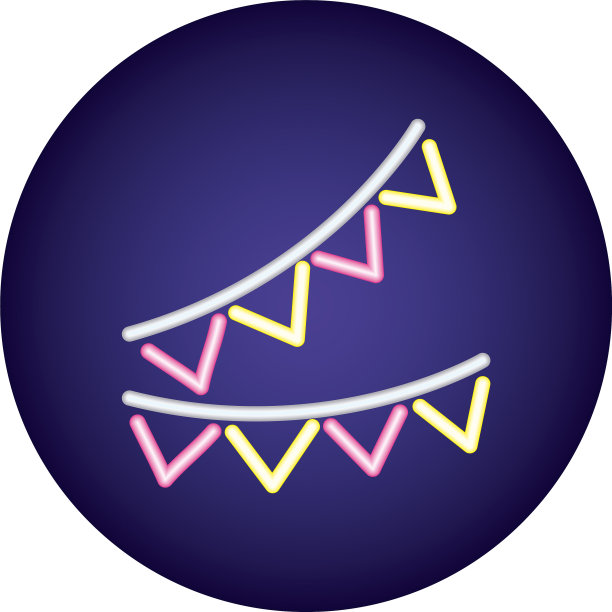 派对花环霓虹灯光风格图标图片下载