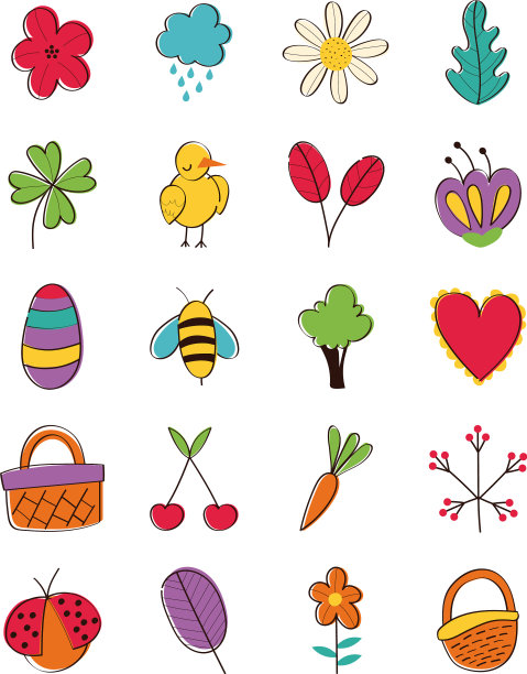 捆绑弹簧套手绘图标图片下载