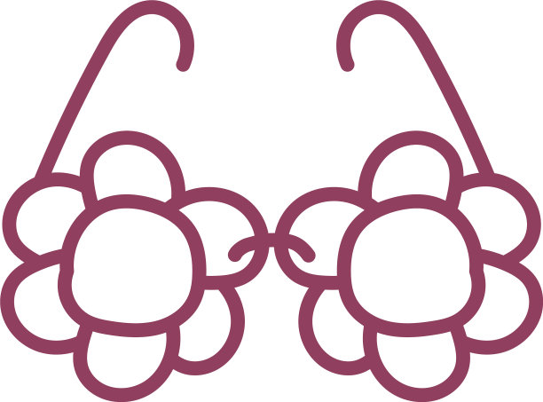 可爱的眼镜上的白色背景线风格图标图片下载