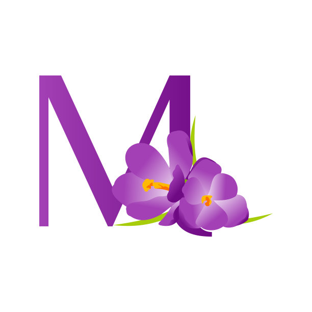 首字母m紫花图片下载