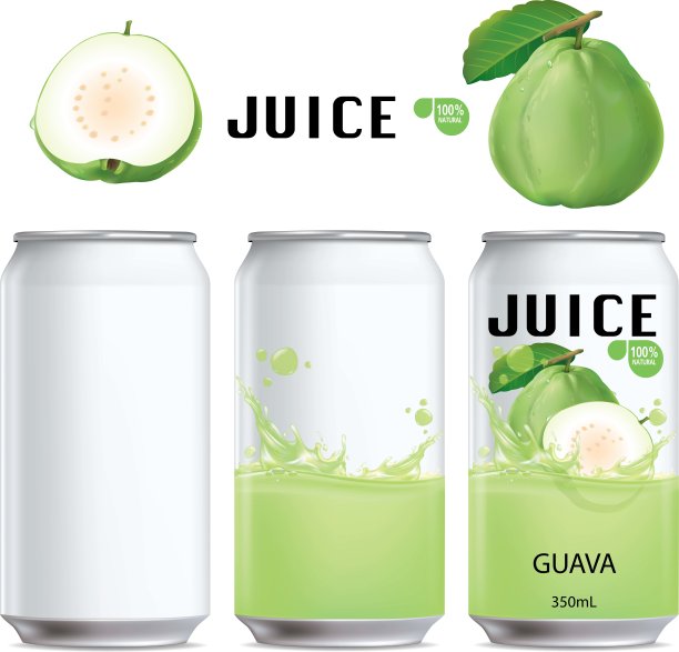 番石榴及番石榴包装及果汁的设计图片下载