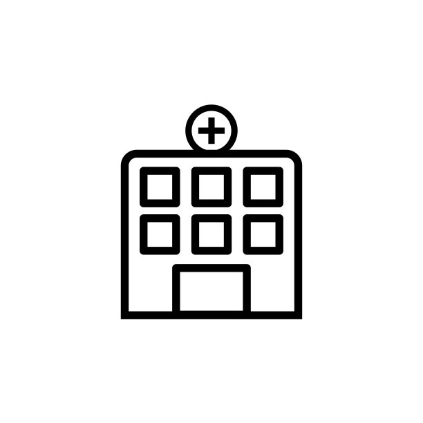 插图医院建筑图标矢量图形图片下载