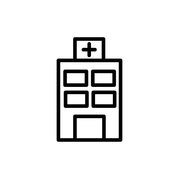 插图医院建筑图标矢量图形图片下载