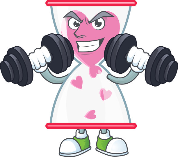 健身运动喜欢钟沙配杠铃图片下载