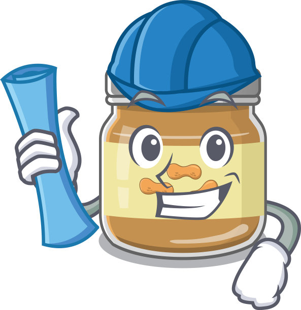 优雅的建筑师有蓝色的花生酱图片下载