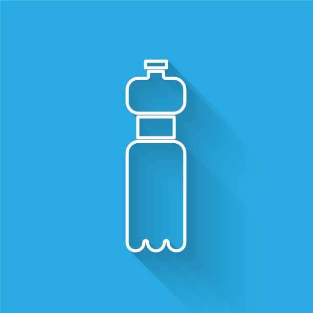 白线瓶水图标隔离与长图片下载