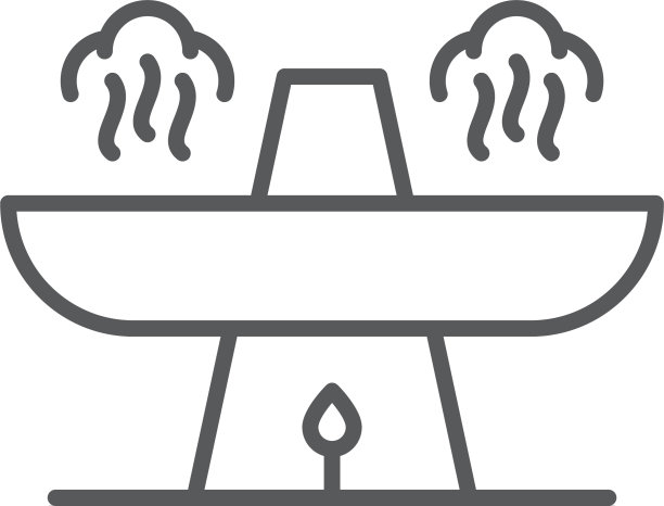 火锅食品图标符号孤立在白色图片下载