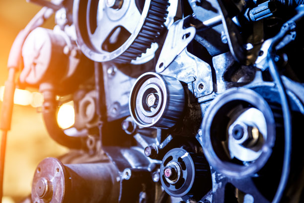 发动机的碎片。汽车的概念。设计背景图片下载