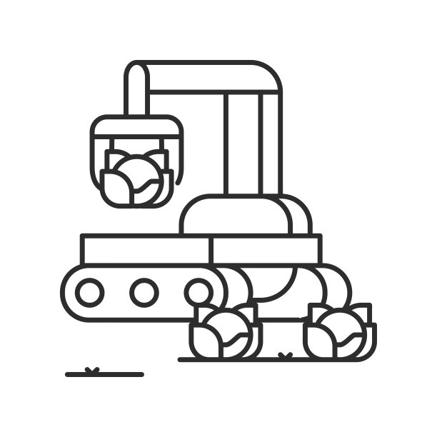 智能机器人农民分析植物的生长和收获。黑线图标。智能农业。登录网页，应用程序。UI UX GUI设计元素。可编辑的中风。像素完美图片下载