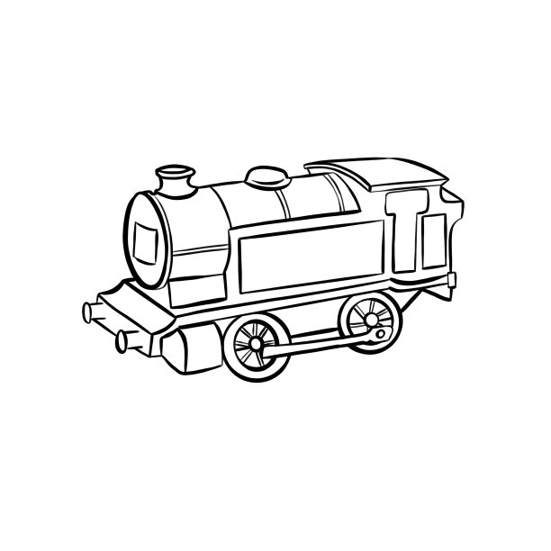 铁路列车的线条艺术插图图片下载