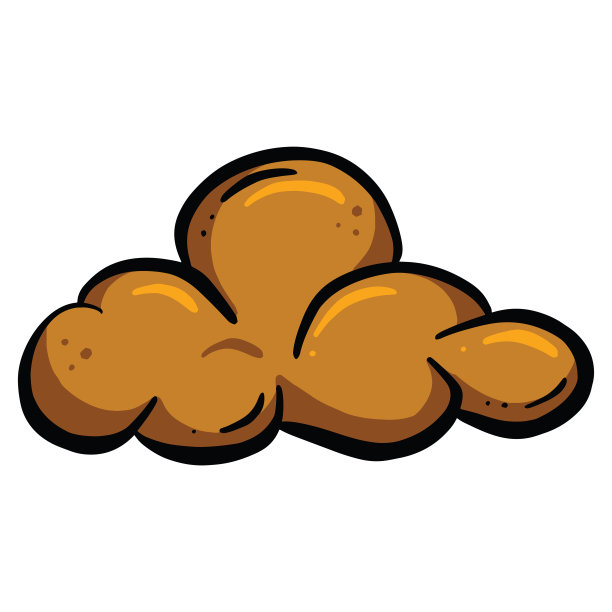 一个棕色大便的卡通插图图片下载