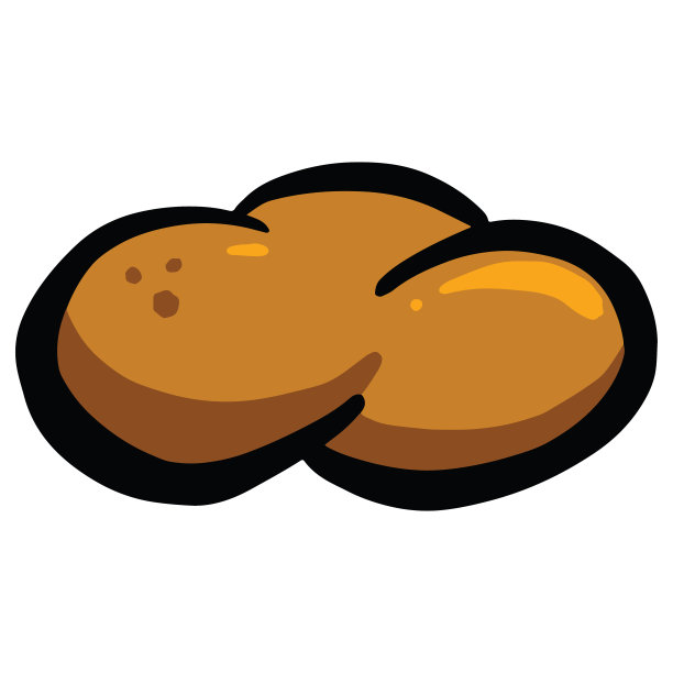 一个棕色大便的卡通插图图片下载