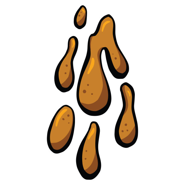 一个棕色大便的卡通插图图片下载