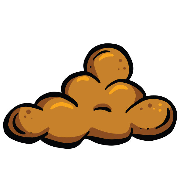 棕色粪便或粪便的卡通插图图片下载