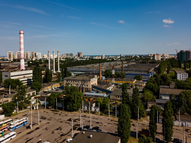 大工业区无人机鸟瞰图图片下载