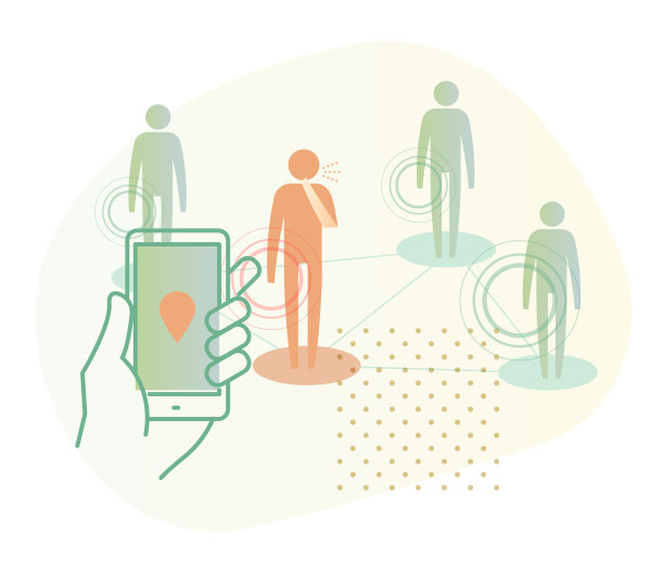 使用冠状病毒接触追踪应用程序-图标图片下载