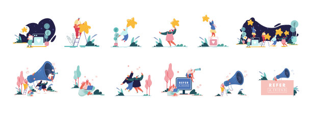 人物社交媒体活动，微小的人与巨大的明星留下反馈的互联网服务，推荐一个朋友图片下载