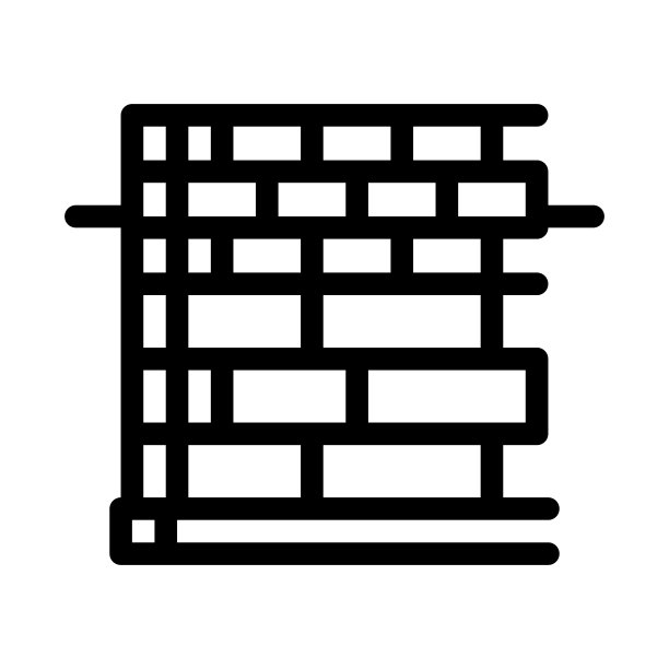 区块链基础图标矢量轮廓插图图片下载