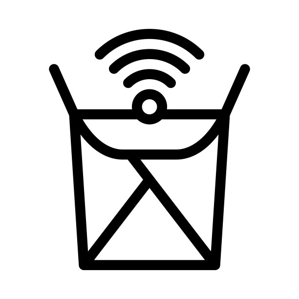 食品盒wifi标志图标矢量轮廓说明图片下载