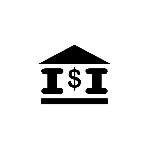 插图向量图形的银行建筑图标图片下载