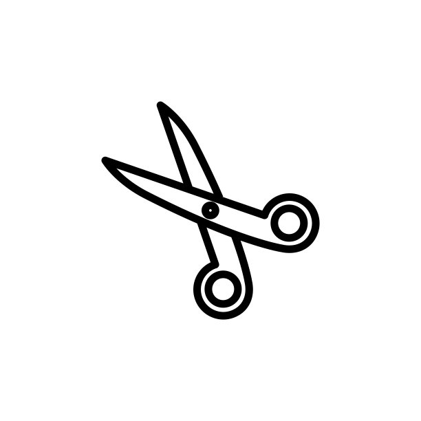 插图矢量图形的剪刀图标模板图片下载