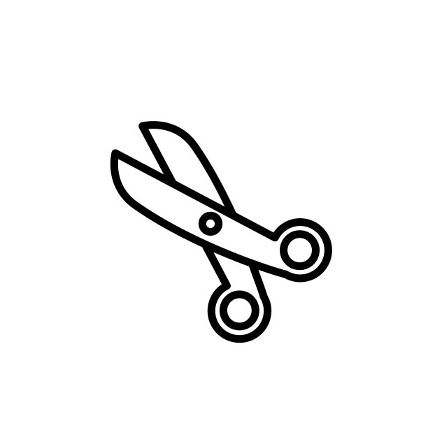 插图矢量图形的剪刀图标模板图片下载