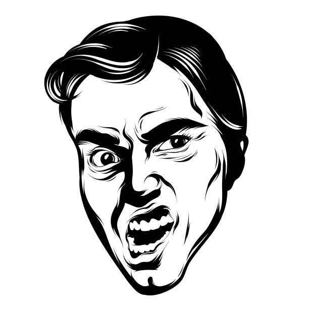 手画尖叫的男人图片下载