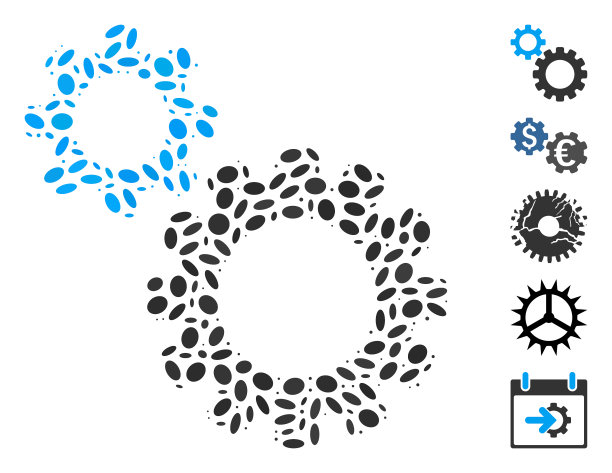 星点镶嵌传动齿轮图片下载