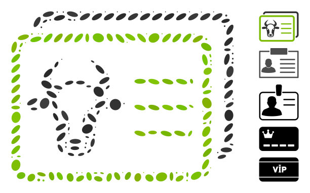 椭圆拼贴牛账卡图片下载