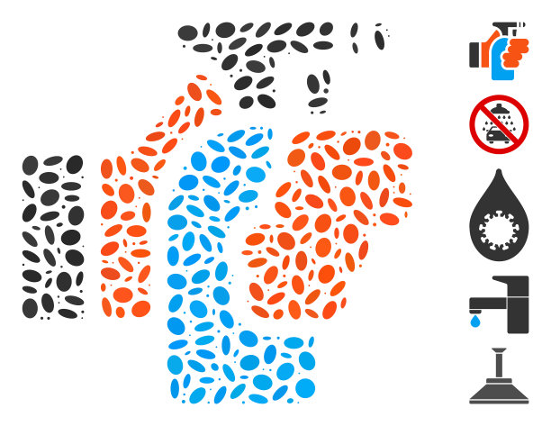 椭圆形拼贴喷雾图片下载